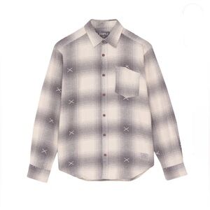 NWT Men’s Size 3XL Staple Pigeon Quality Design Flannel Shirt Stone $88